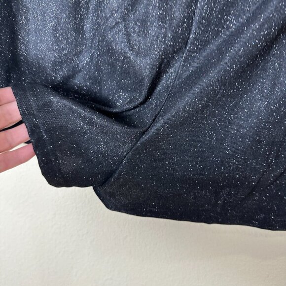 NWT WDIRARA Sparkly Black Shimmer Skort Skirt with Shorts Size Large - Picture 7 of 10